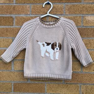 Harry & Me vintage children’s knit sweater with Puppy Dog boy or girl 90s 24m🤎